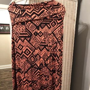 Long maxi Aztec print skirt